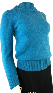 80s Northern Isles Turquoise Sweater          S/M