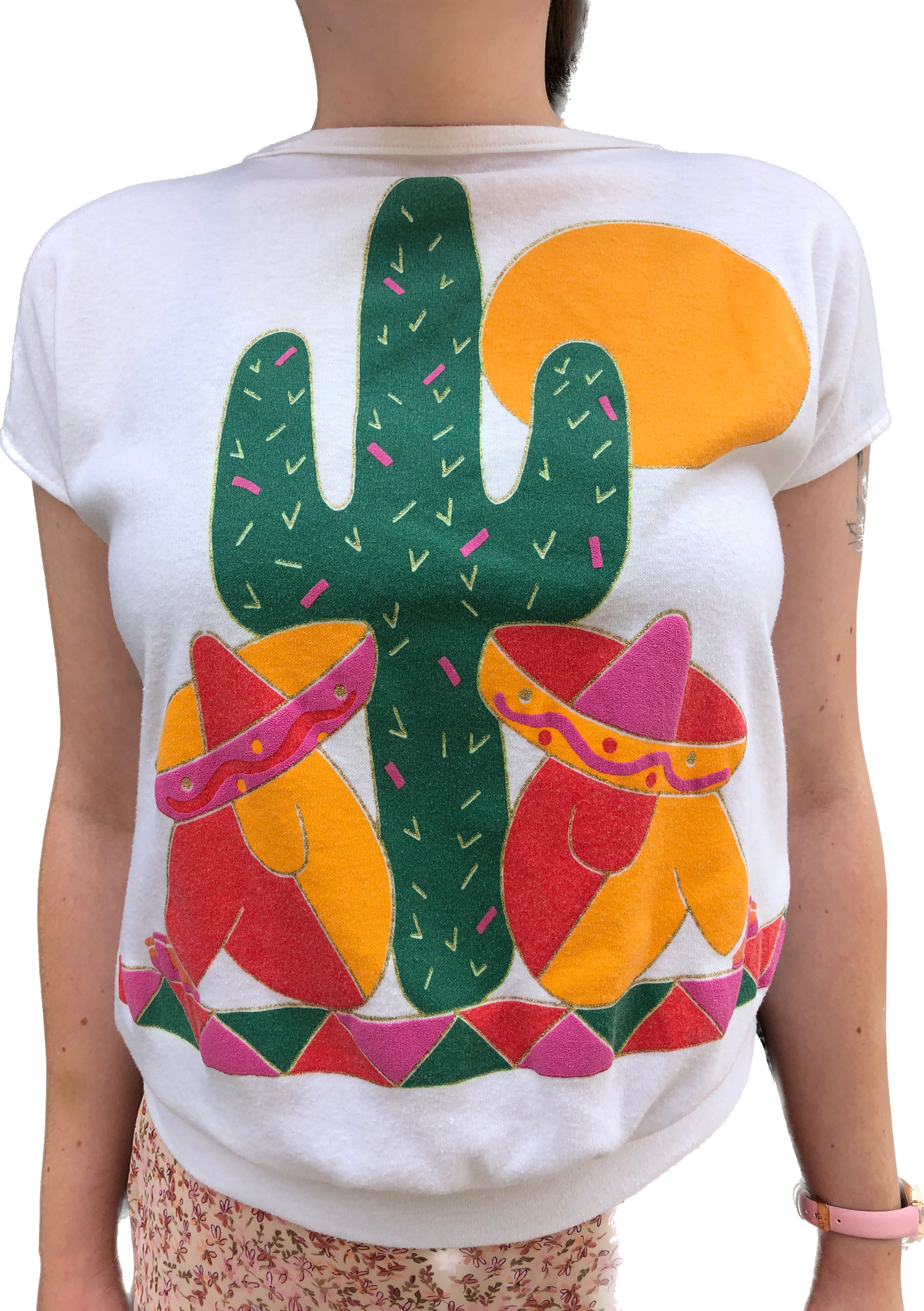 80s Quips Cactus in Mexico Tank Top             S