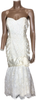 80s Sweetheart Sheath Side Peplum Wedding Dress  w28