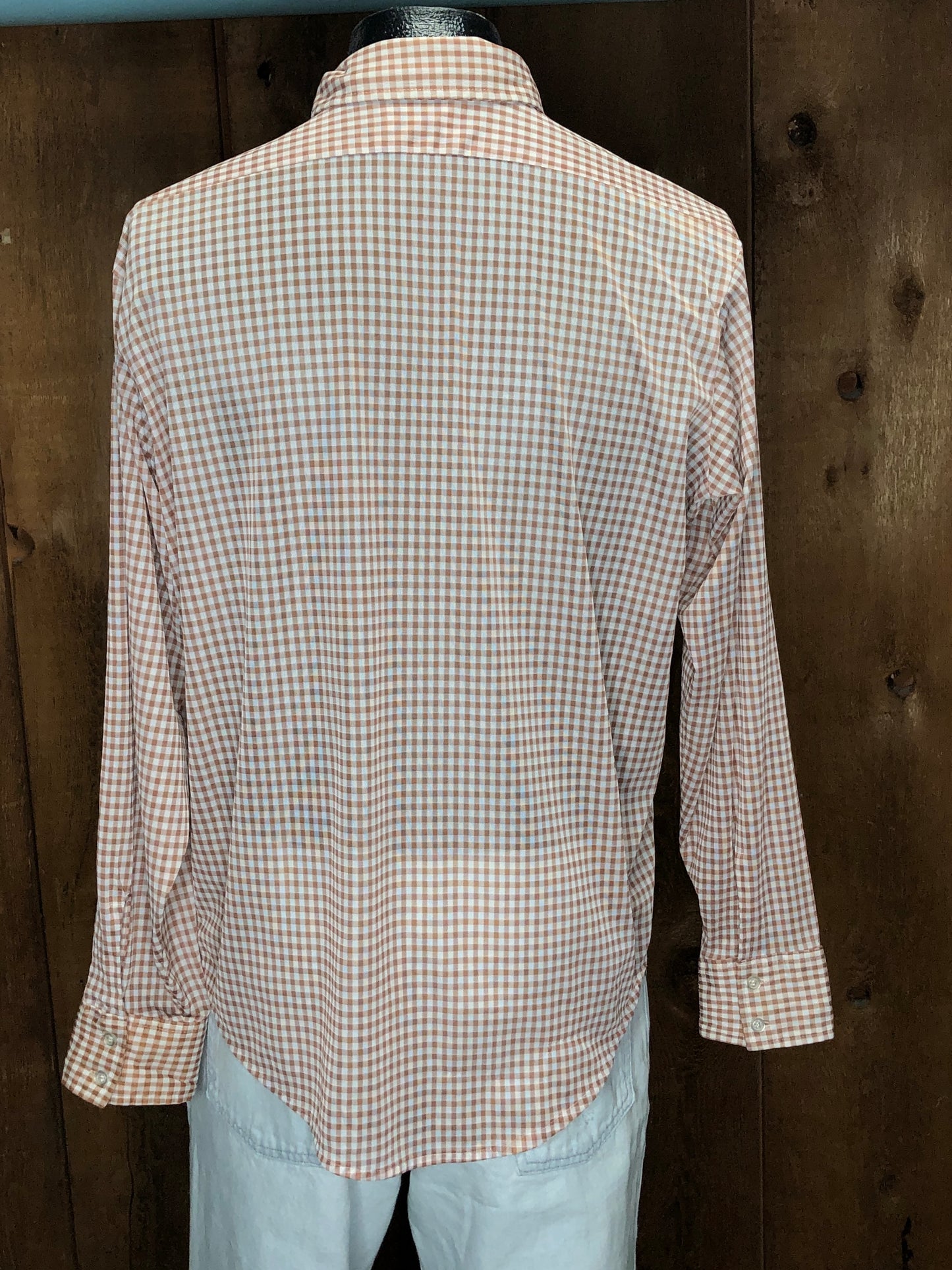 60s M.Ward Brwn Gingham Button-Down    L