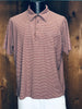 80s Nature Knit Brown Stripe Polo    XL
