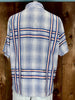 70s JCP Blue Window Plaid Shirt     L