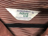 80s Nature Knit Brown Stripe Polo    XL