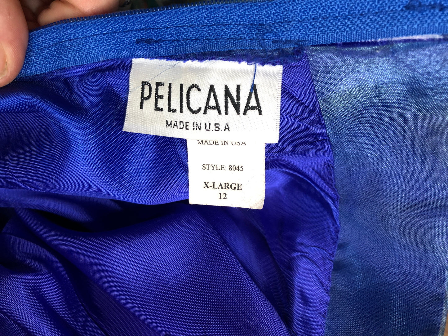 80s Pelicana Blue Formal Skirt   w31