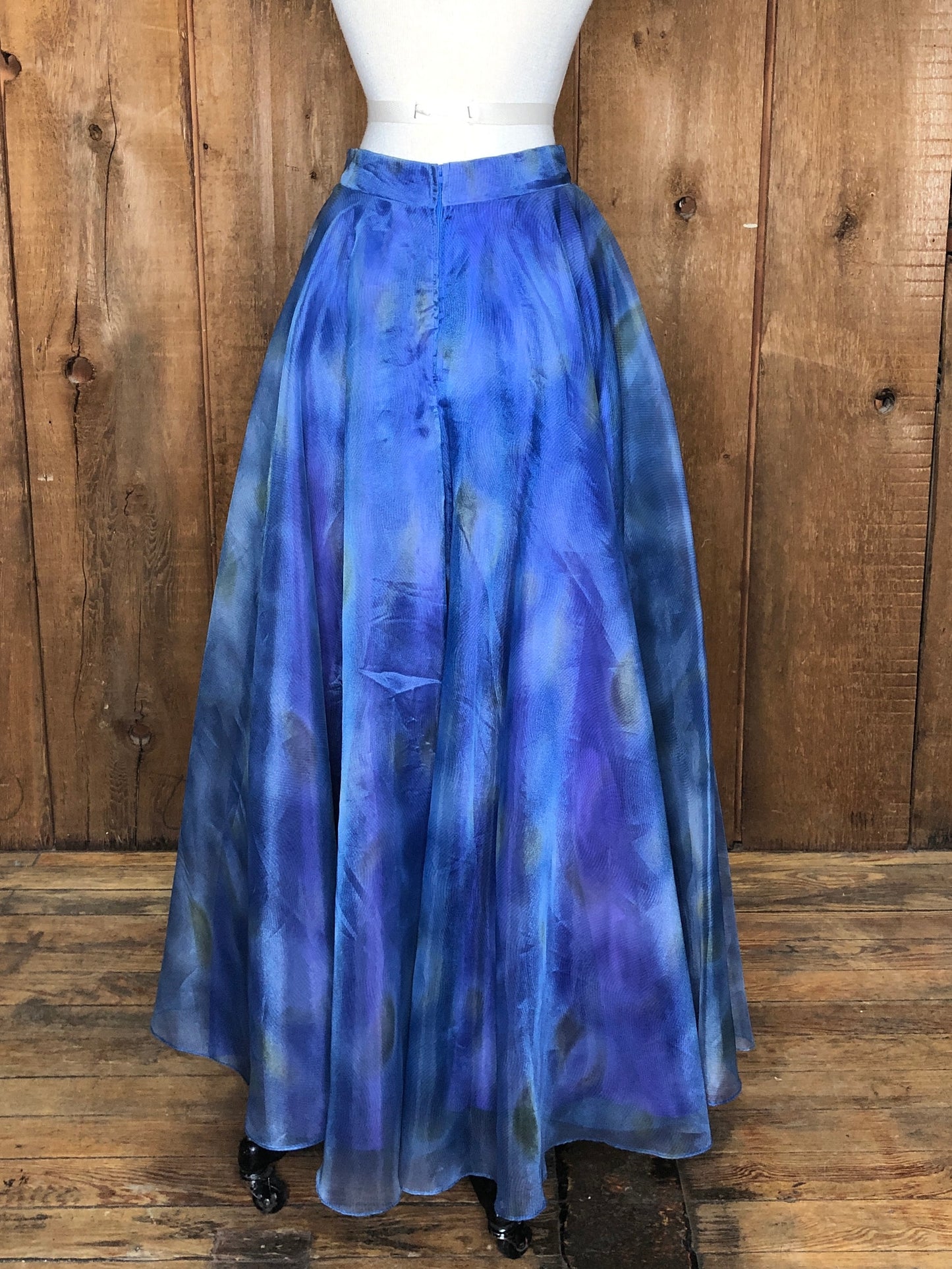 80s Pelicana Blue Formal Skirt   w31