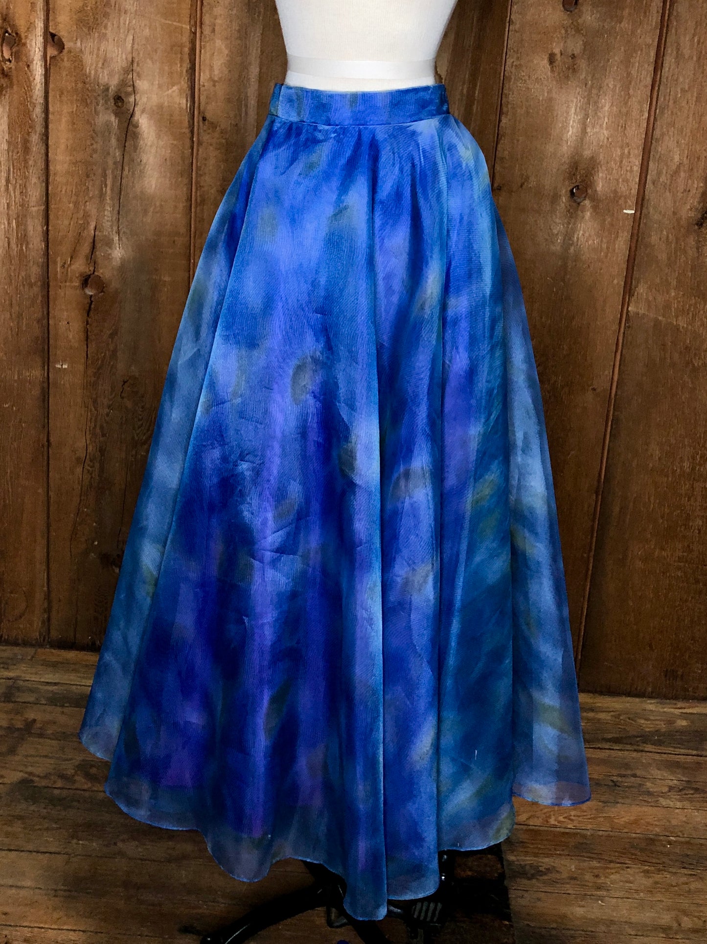 80s Pelicana Blue Formal Skirt   w31