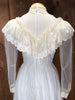 70s Swiss Dot & Lace Wedding Gown     W28
