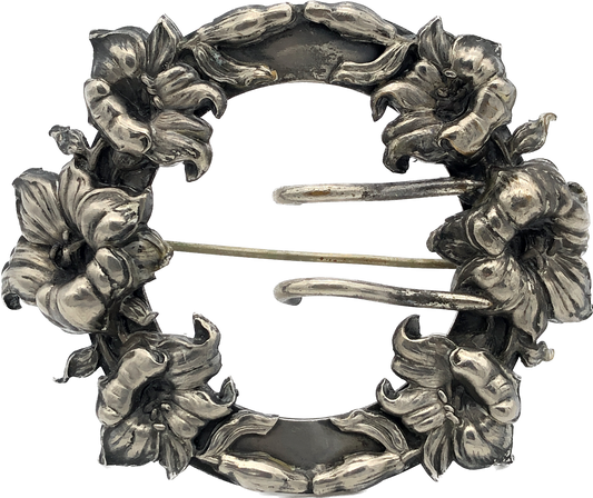Art Nouveau Floral Ring Buckle