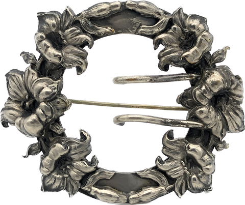 Art Nouveau Floral Ring Buckle
