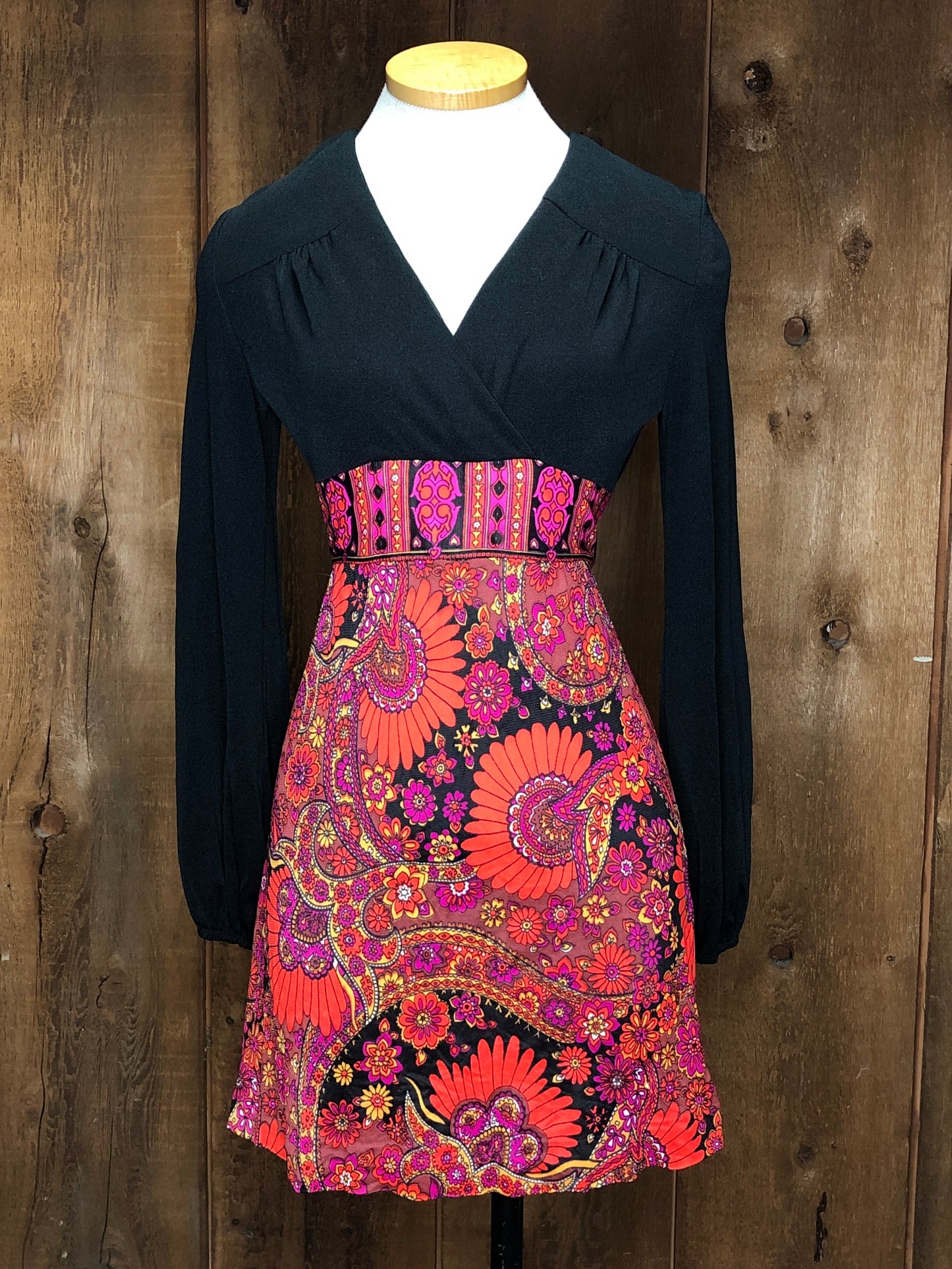 60s Peck&Peck Black MOD Dress       w26