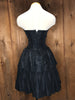 80s Jessica McClintock Black Sequin Formal    w24