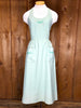 70s Prophecy Sage Pinafore Dress       w27