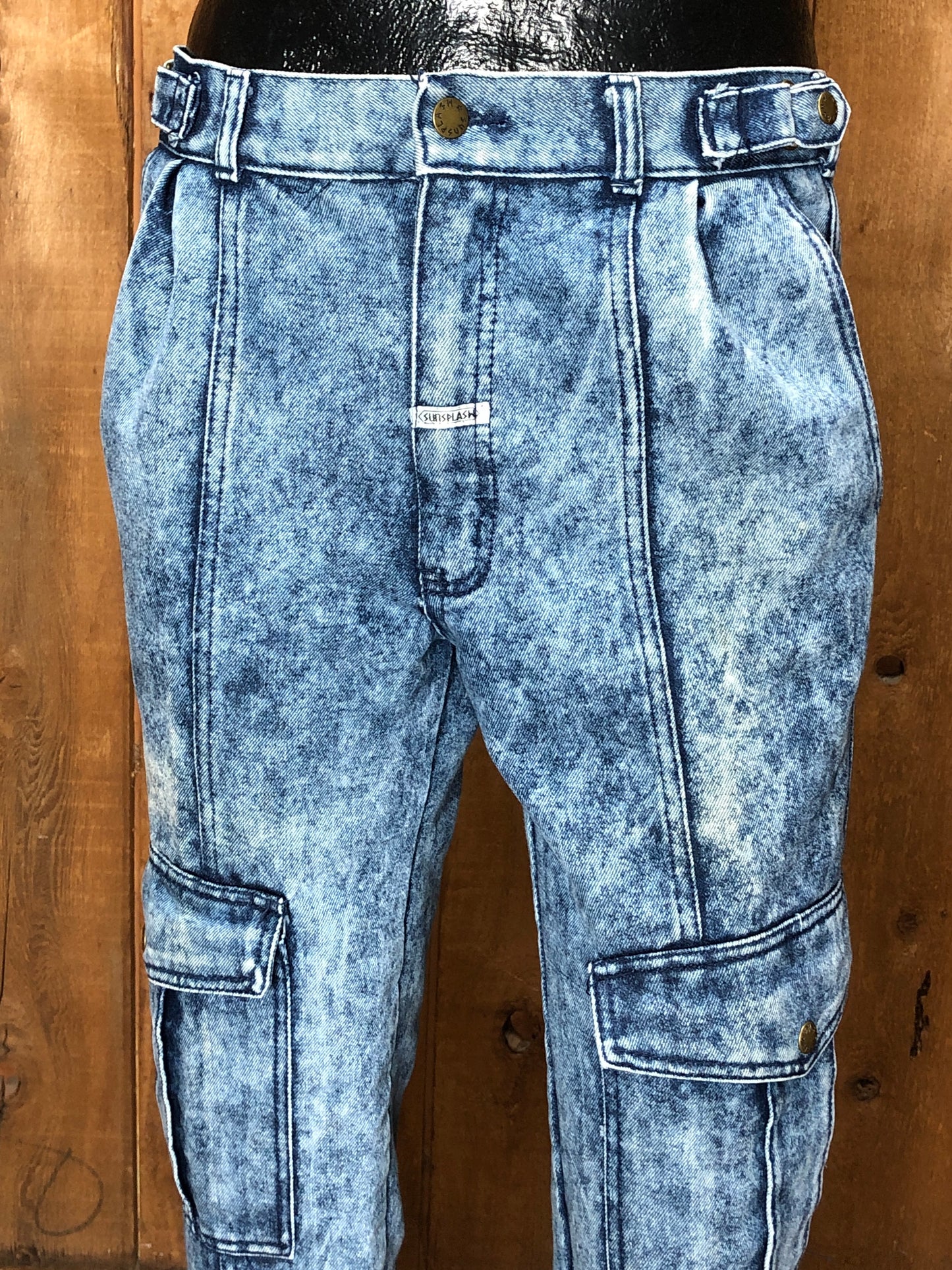 90s Sunsplash Acid Cargo Jeans    W32