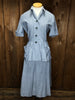 1940s Gray Cotton Skirt Suit          w27