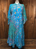 70s Hampstead Bazaar Paisley Maxi Dress      M/L
