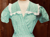 40s Fruit o’Loom Kassoway Aqua Dress     M