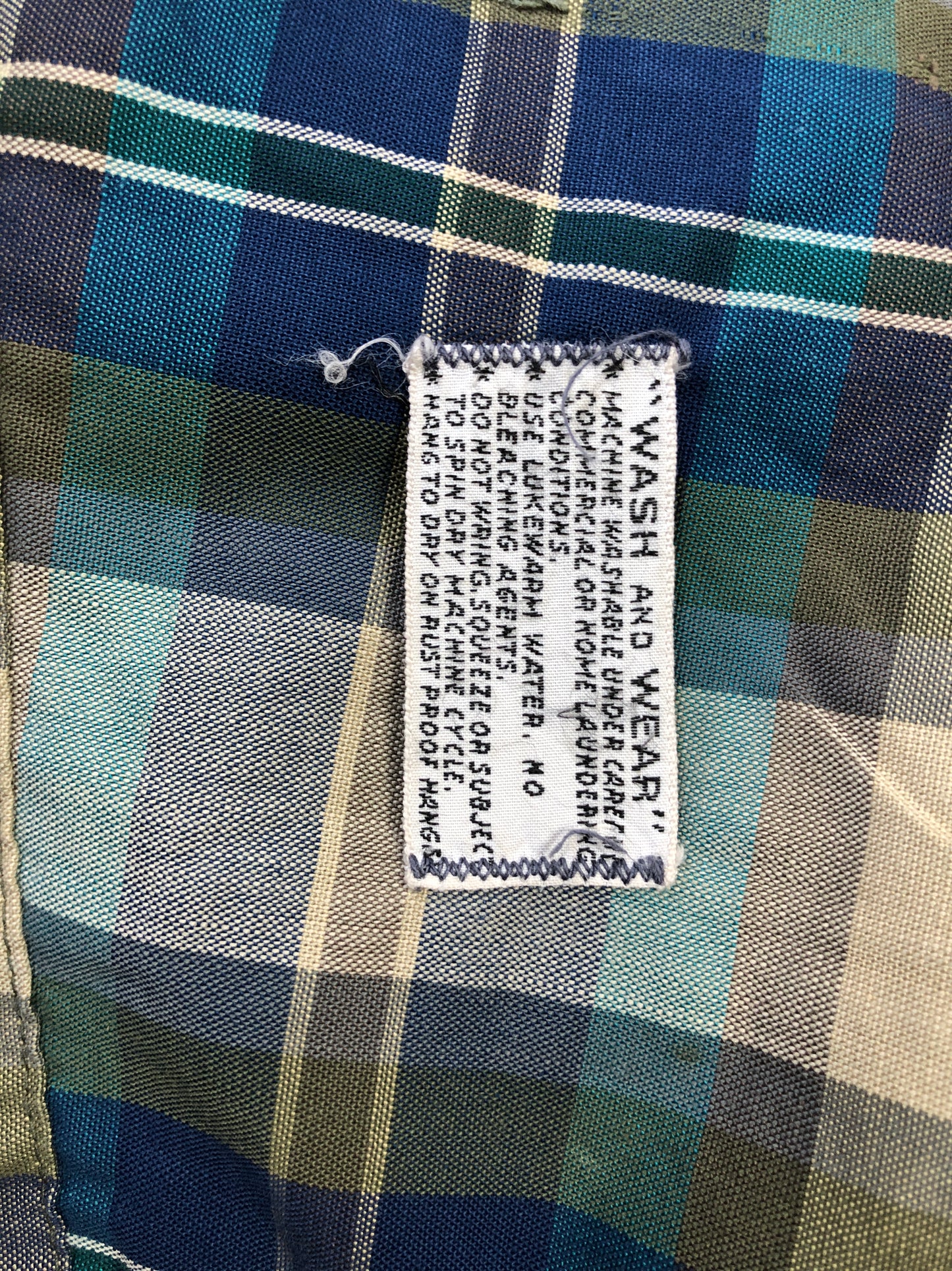 50s Campus Grn/Blu Plaid Jacket      S