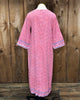 70s Ramona Rull Pink Floral Peasant Dress     M
