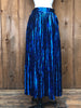 80s Evan-Picone Blue Lamé Skirt       w28