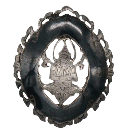 80s Sterling Siam Brooch