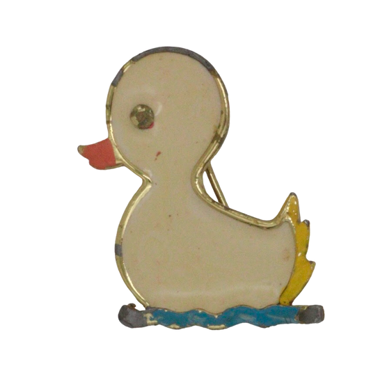 80s Beatrix Enamel Duck Brooch
