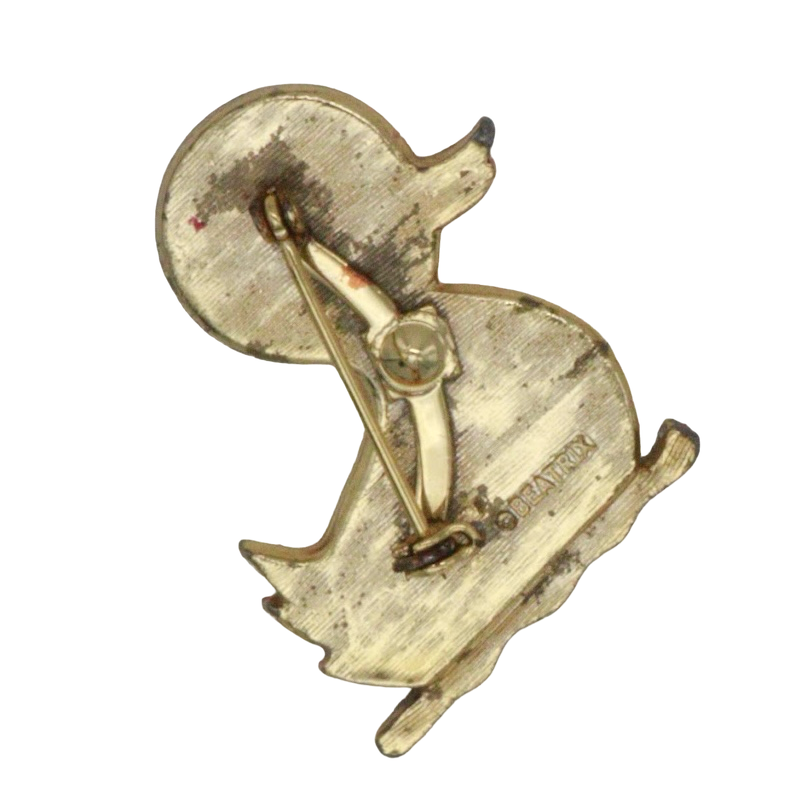 80s Beatrix Enamel Duck Brooch