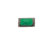 60s Amazonite & Sterling Rectangle Brooch