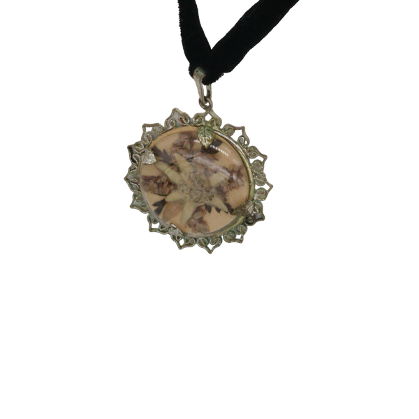 Antique Starfish & Flowers Choker Medallion
