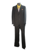 70s Italian Black Wool Suit          w35