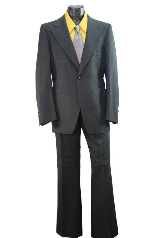 70s Hardy Amies Black Suit      w32