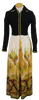 60s Parade Blk/Wht/Yellow Paisley Dress          w28