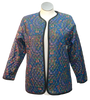 80s Haband Blue Paisley Quilted Jacket     M