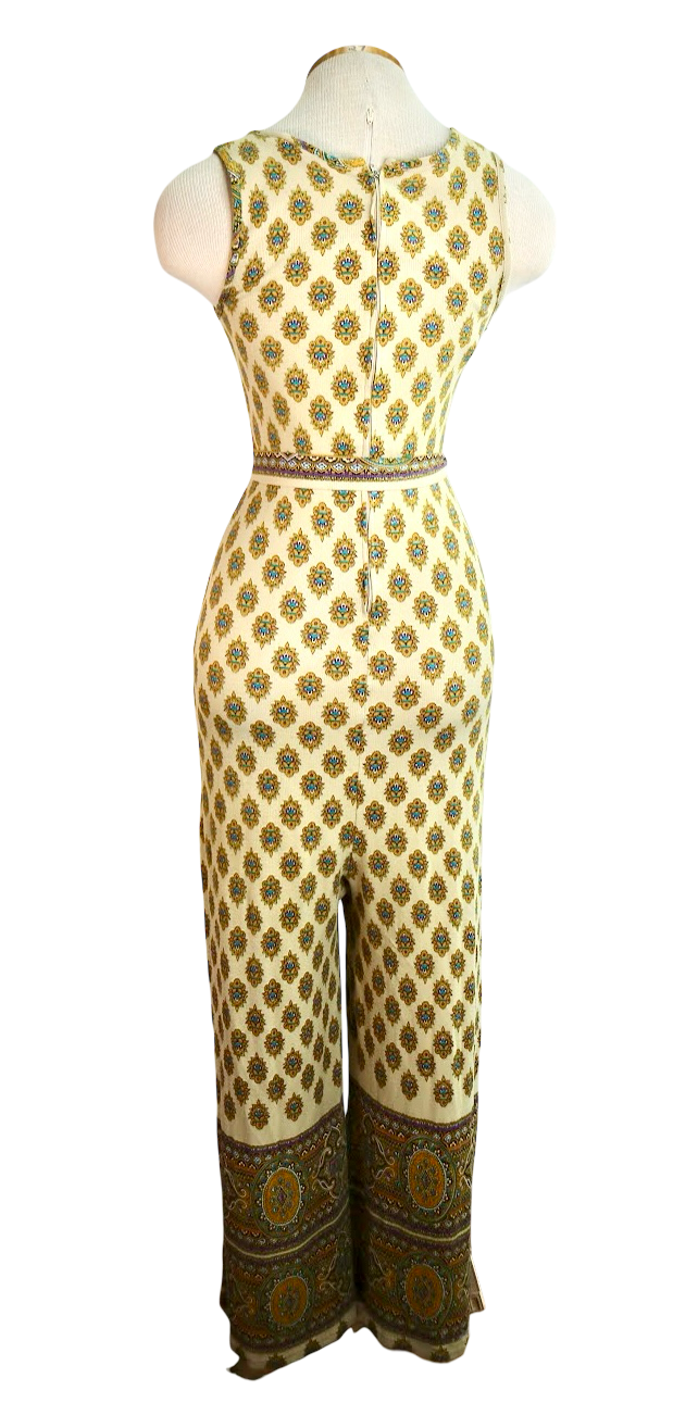 60s Berkleigh Psychedelic Paisley Jumpsuit  w30