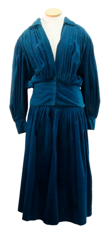 80s Norma Kamali Aegean Cord Skirt Set     W24-32