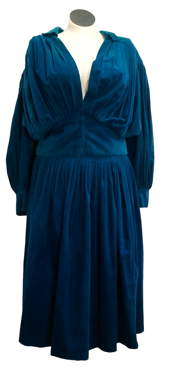 80s Norma Kamali Aegean Cord Skirt Set     W24-32