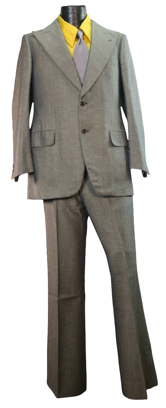 70s Italian Chevron Suit       w35