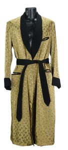 50s Hagan's Black & Gold Smoking Robe     M