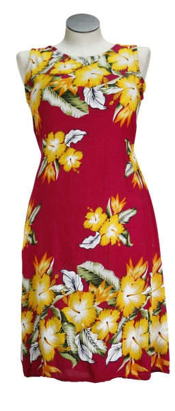 Y2K Natraj Red/Yellow Floral Sundress     L