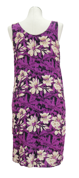 90s Purple & Orchids Sundress    XL