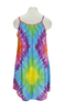 90s Peaceful People Neon Mini Sundress      S