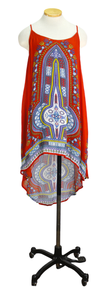 Y2K Vermilion Paisley River Dress       M