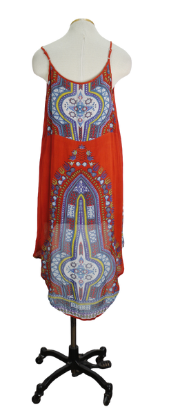 Y2K Vermilion Paisley River Dress       M