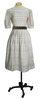60s Lanz Original Grn/Blush  Floral Striped Dress  w28