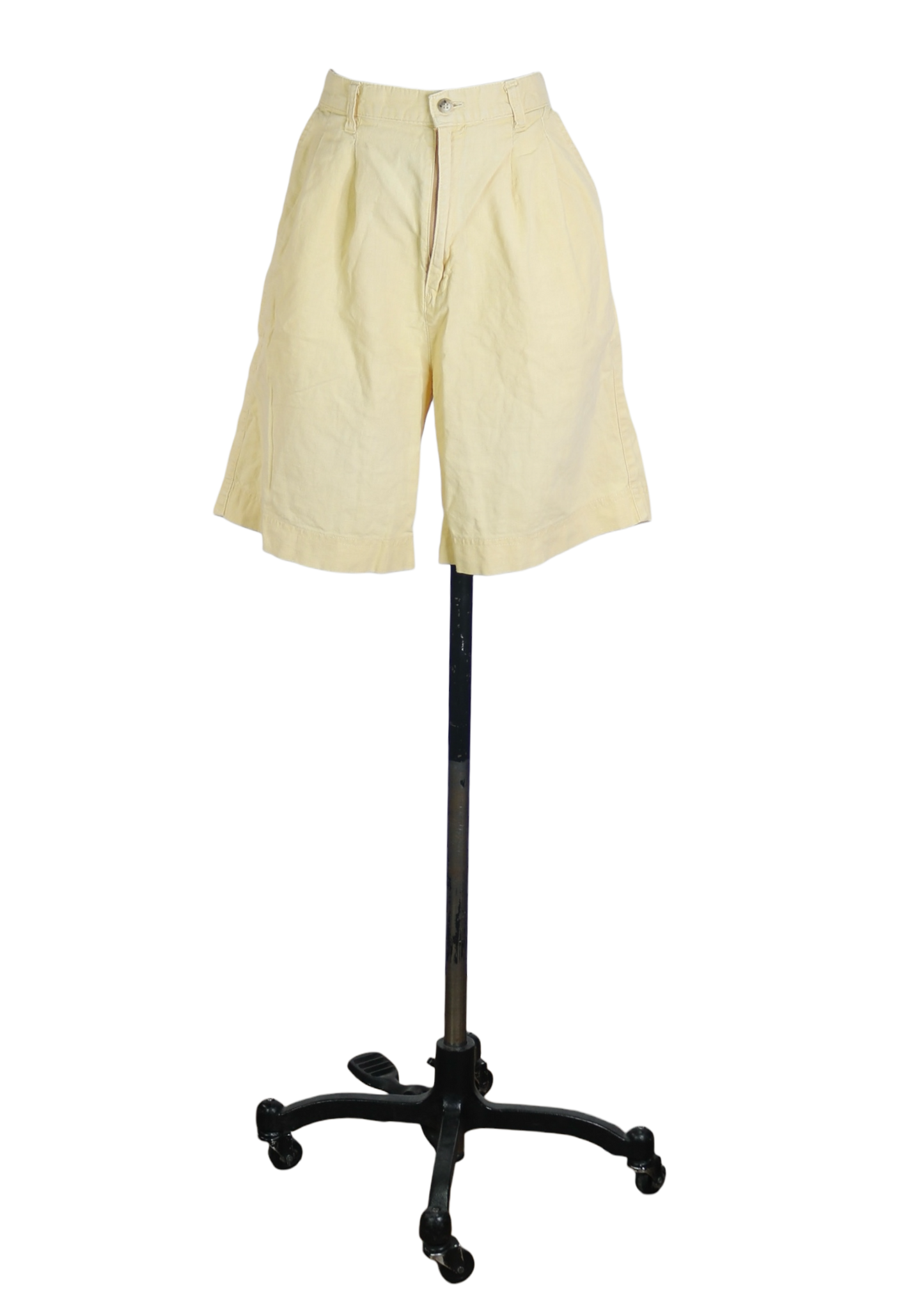 90s Arizona Jean Yellow Linen Shorts  w27
