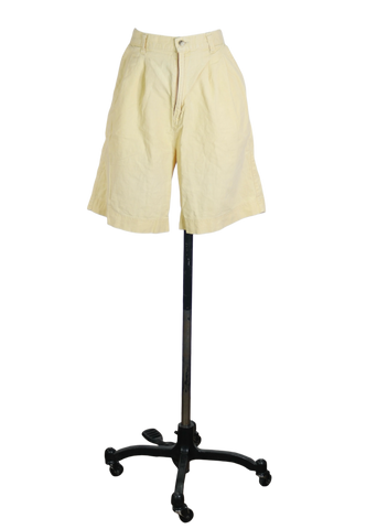 90s Arizona Jean Yellow Linen Shorts  w27
