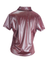 90s Anxiety Cafe Burgundy Wet Look Top    M