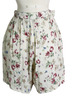 80s Gina Peters Cream Floral Shorts     M