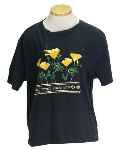 '96 Black California Poppy State Parks Tee      L