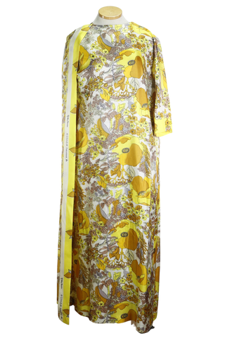 70s Saks Fifth Avenue  Floral Wrap Dress       S/M