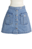 90s Baxis Denim Mini Skirt     w30